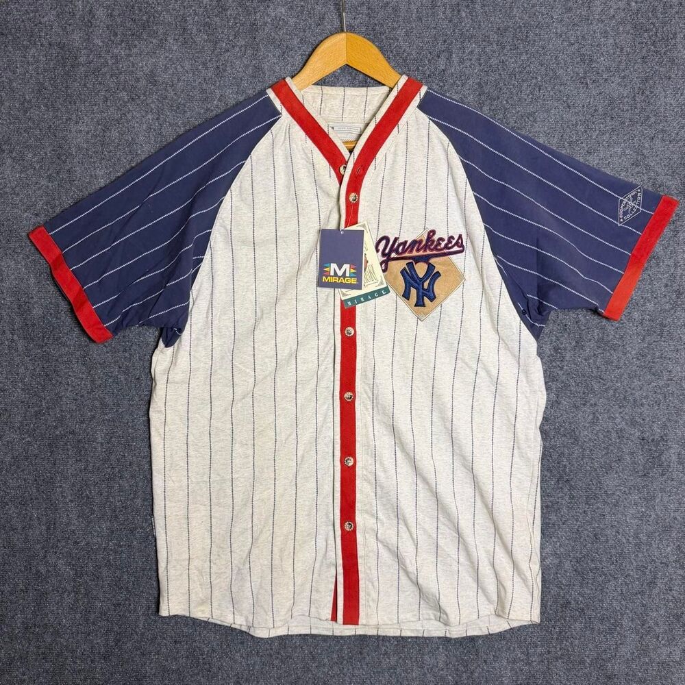 NWT 90’s Deadstock New York Yankees Baseball Jersey Mirage Size 2XL